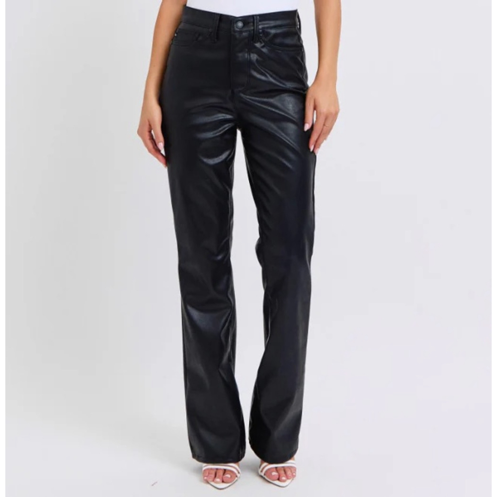 Women's Black Leather Pants
